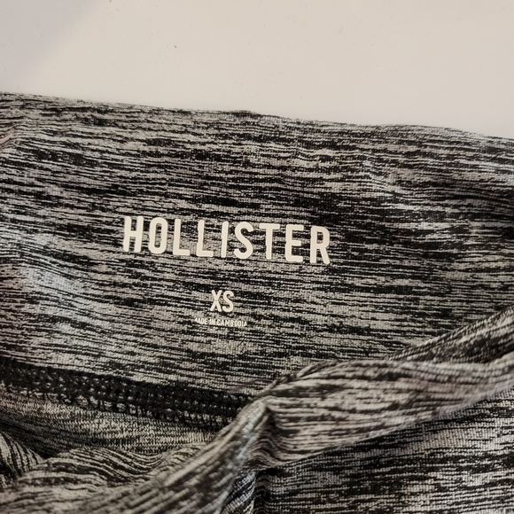 Hollister Black Gray Heather Patterned Tight Leggings Extra Small High Waist EUC - Picture 5 of 8